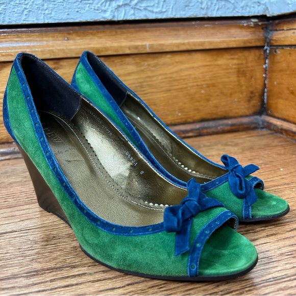 J. Crew | Leather Open Toe Platform Heels - Picture 1 of 14